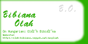 bibiana olah business card